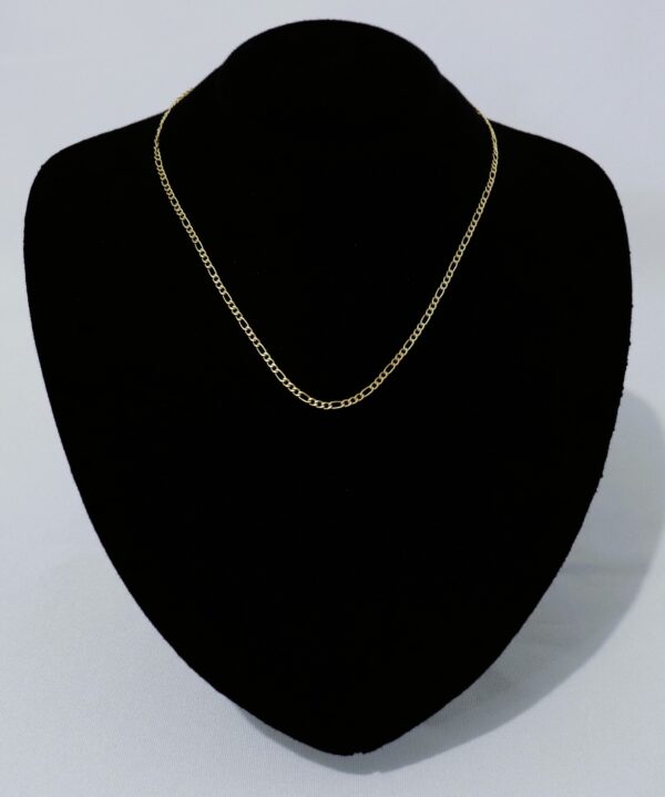 Corrente 3x1 de 45cm banhado a ouro 18k